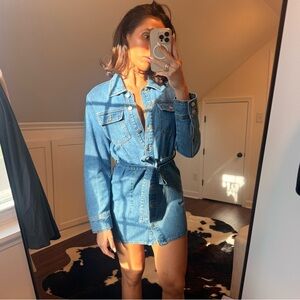 Zara Light Blue The Doro Denim Dress